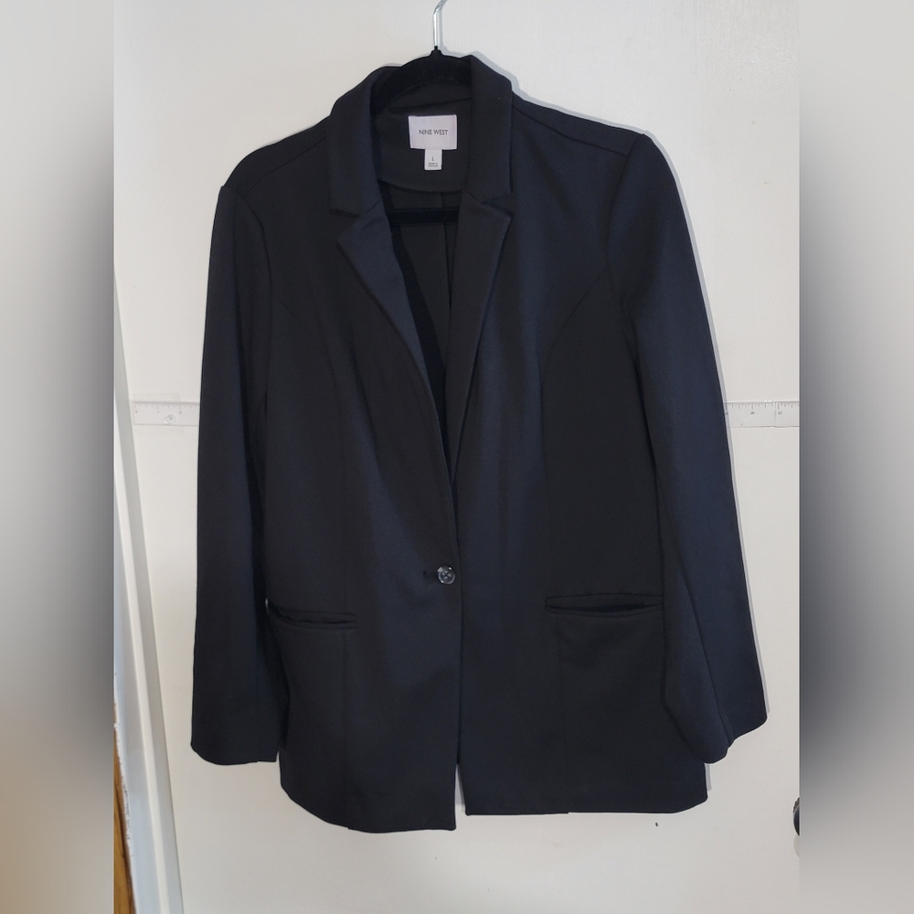 Nine West Classic Black Blazer w/ Stretch Size Large